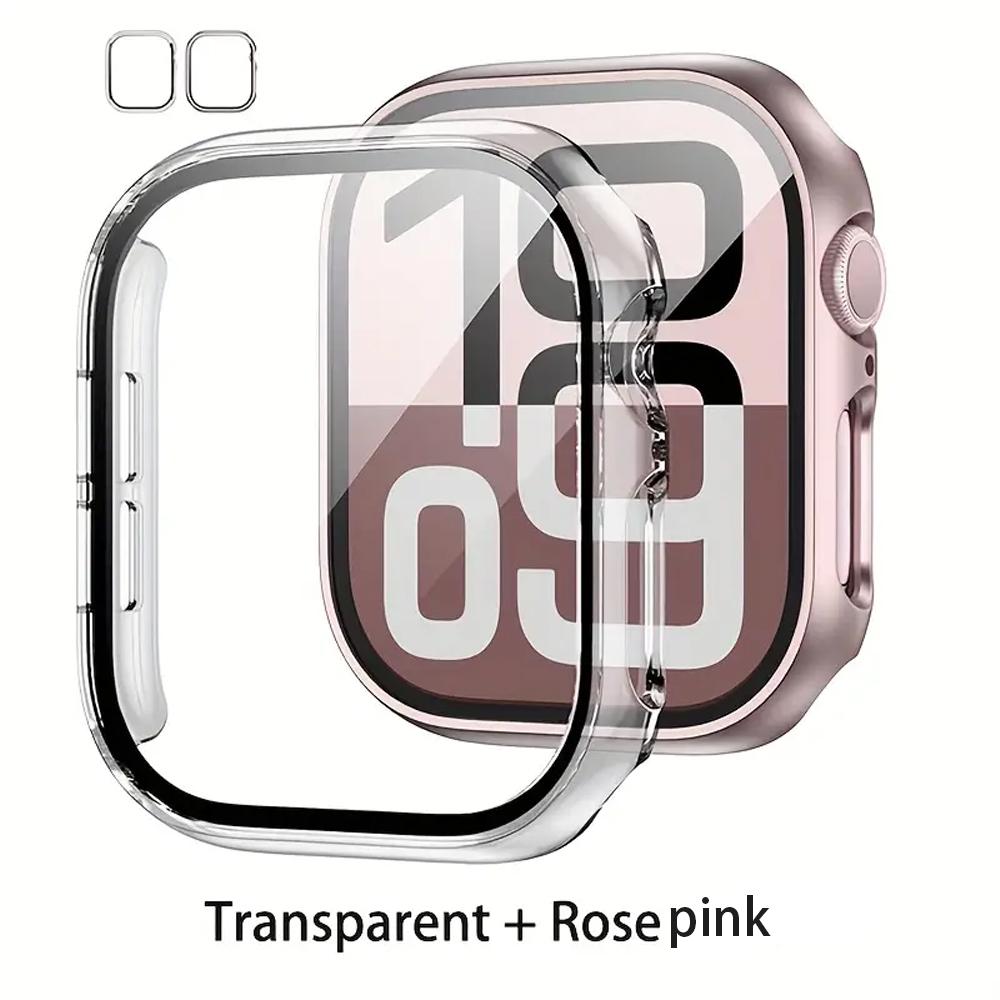 Screen Protector For Apple Watch Case 10 9 8 7 6 5 4 SE 46mm 42mm 45mm 44mm 41mm 40mm Tempered Glass PC Bumper Cover Protectives