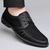 Fashion 2025 Spring Summer New Men's Business Casual Leather Shoes Mesh Breathable Lace-up Soft Sole Designer Sandals Shoes for Men