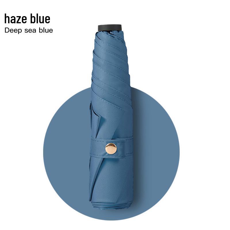Wind-Resistant Auto-Fold Umbrella with UV Protection and Black Coating