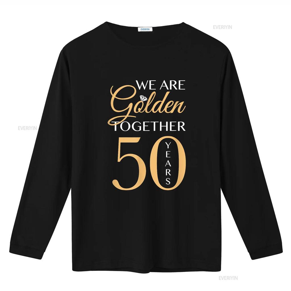 Romantic T Shirt For Couples 50th Wedding Anniversary vintage Washed fashion designer clothes Unisex Stretched Slightly homme