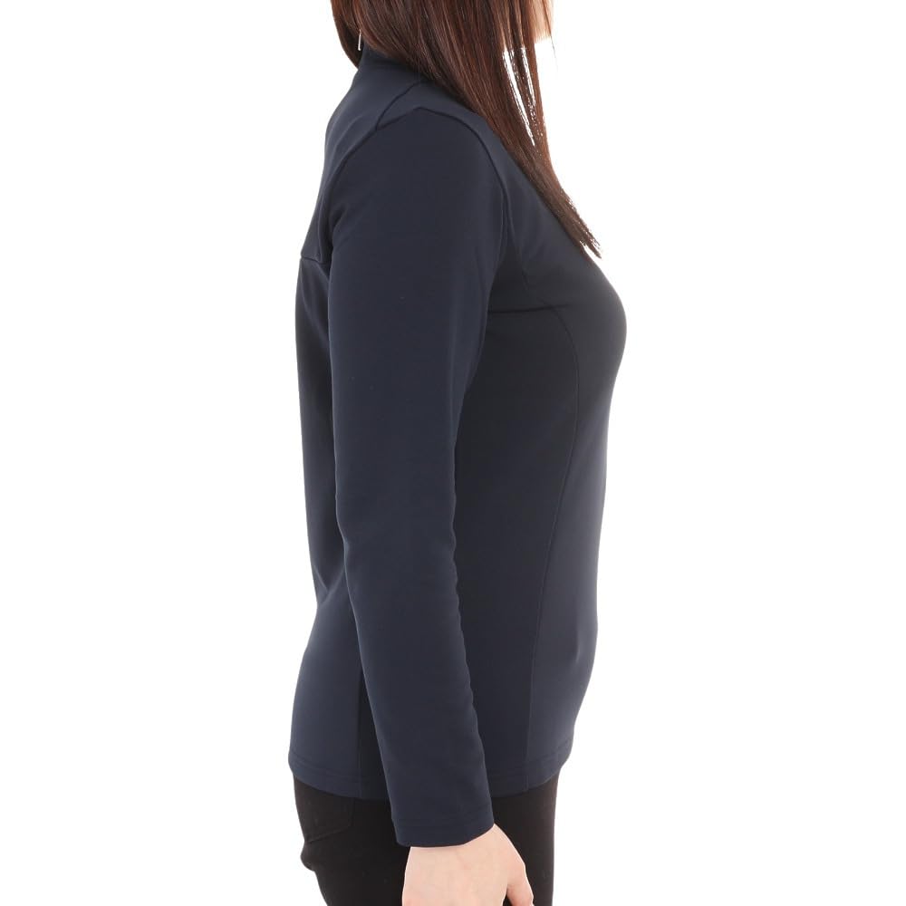 TaylorMade Club TM Brushed L/S Mock Shirt, Navy, Size L, Women's, 2023FW, TL171