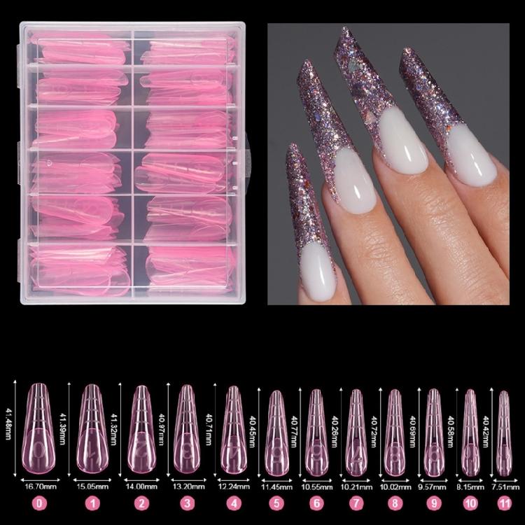120 UVS Żel Akryl Formy do Zdobień Paznokci Sztuczne Końcówki Paznokci Przezroczyste Pełne Pokrycie Formy Duals Nail System z Podziałką do Przedłużania