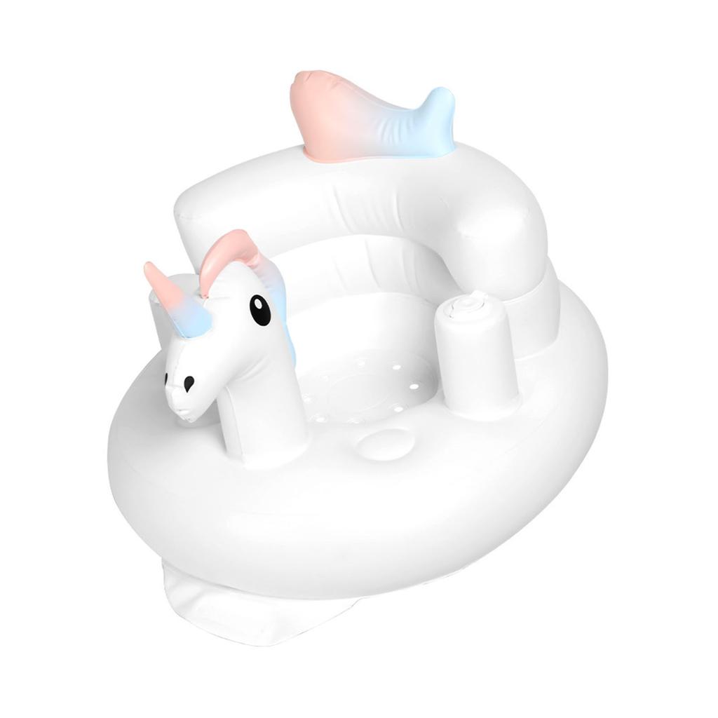 Dětská židlička Nafukovací Roztomilý Vzor Zvířátek Velká Základna PVC Měkká Pohodlná Nafukovací Kojenecká Židlička