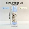 1PC Gentle White Bichon Puppy 750ml Color Plastic Sports Water Bottle Leakproof Flip Straw Lid Suitable for Sports Office Home Use