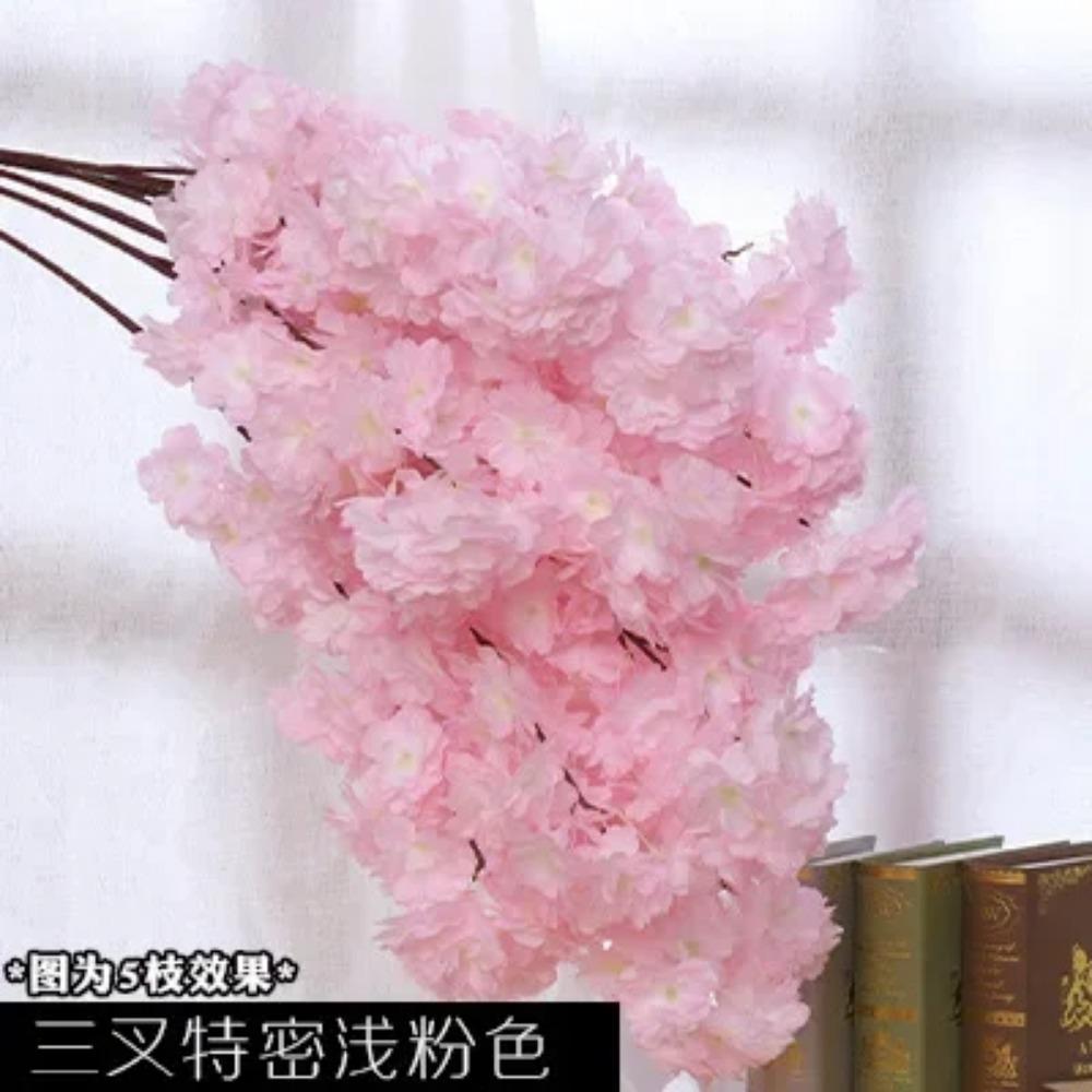 140-Heads Artificial Flowers Cherry Blossoms Wedding Arch Decorate Fake Flower Silk Hydrangea White Branch Home Decor
