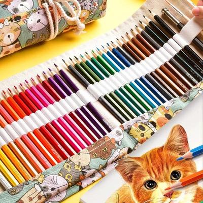 Hexagonal Water-Soluble Oil-Based Colored Pencils - 12, 24, 36, 48, 72 Colors - Student Drawing Set