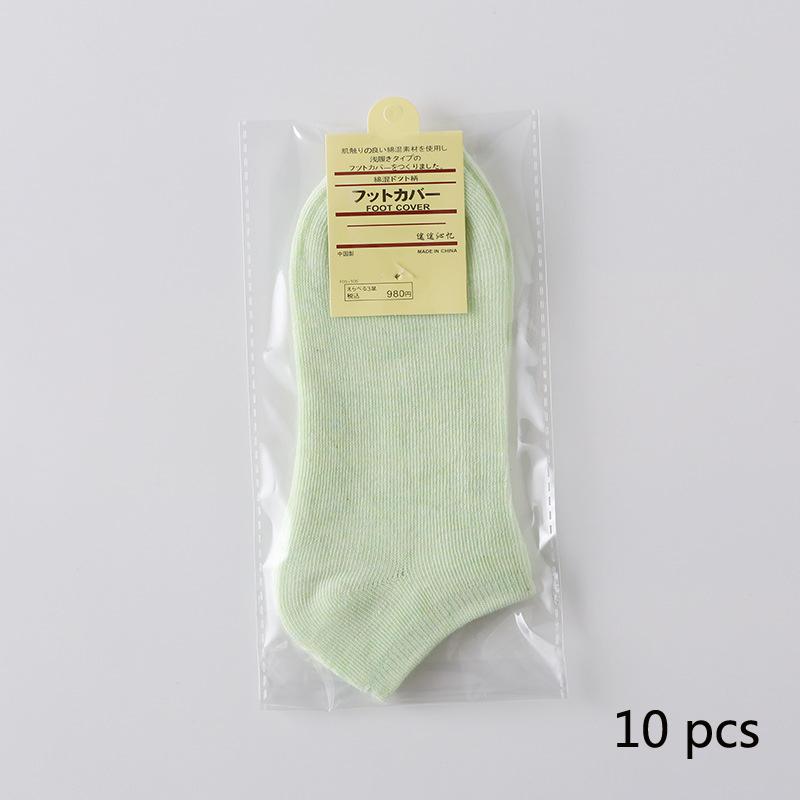 10 Paires de Chaussettes pour Femmes de Couleur Unie Emballées Individuellement Chaussettes pour Dames de Couleur Unie Emballage Sac Opp Chaussettes Cadeaux Accessoires pour Femmes