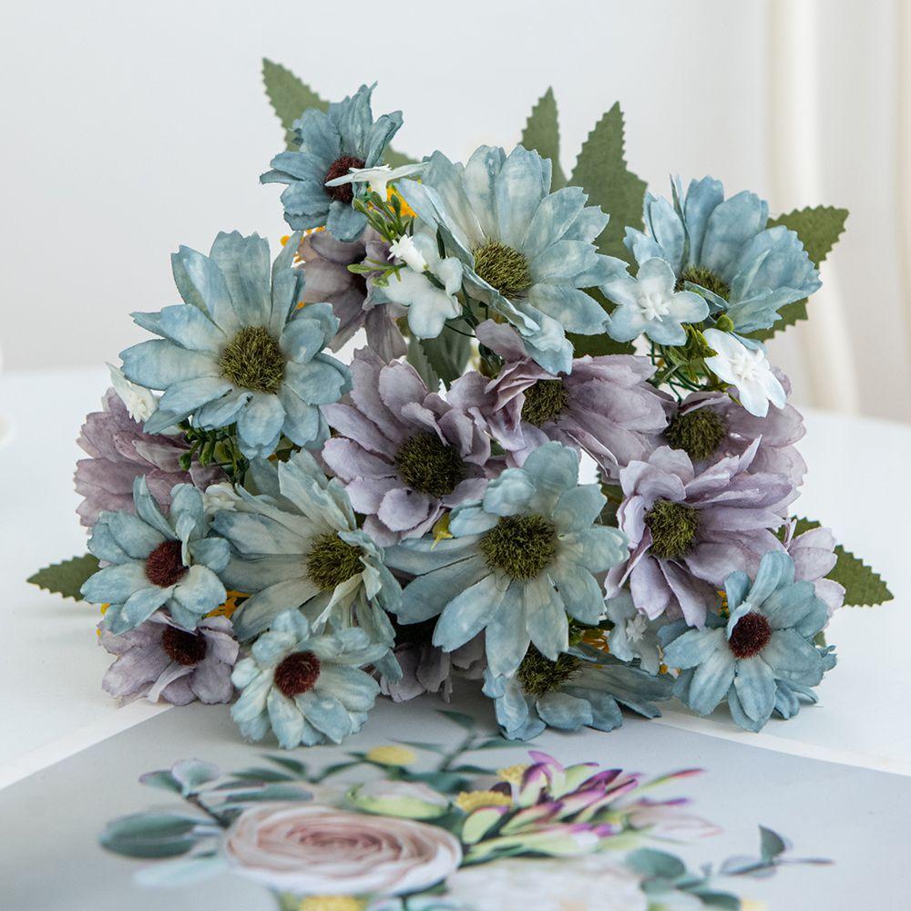 1/3pcs Silk Artificial Flower Daisy Christmas Wedding Bridalbouquet Home Vase Outdoor Garden Bonsai Festival DIY Gift Decoration