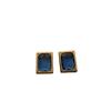 Rectangle Crystal Transparent Stud Earrings Resin Translucent Retro Gorgeous High Sense Exquisite Earrings Women