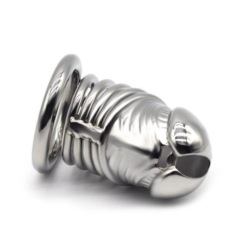 BDSM Adult Sex Toys Penis Cage Dick Ring Chastity Fetish   Slave Penis Extender Stainless Steel CB Lock Leten Scrotum