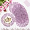 Tappetino Resistente al Calore Antiscivolo per Tavola da Pranzo Set Lavabile Decorativo Intrecciato Sottobicchieri Tappetini Protettivi per Ciotole per Cucina di Casa Esterno