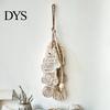 Seaside Wall Hanging Rustic Nautical Wooden Fish Decor, Coastal Beach Style Home Decor Ornament with Fishing Net for Lake House, Bedroom, Bathroom