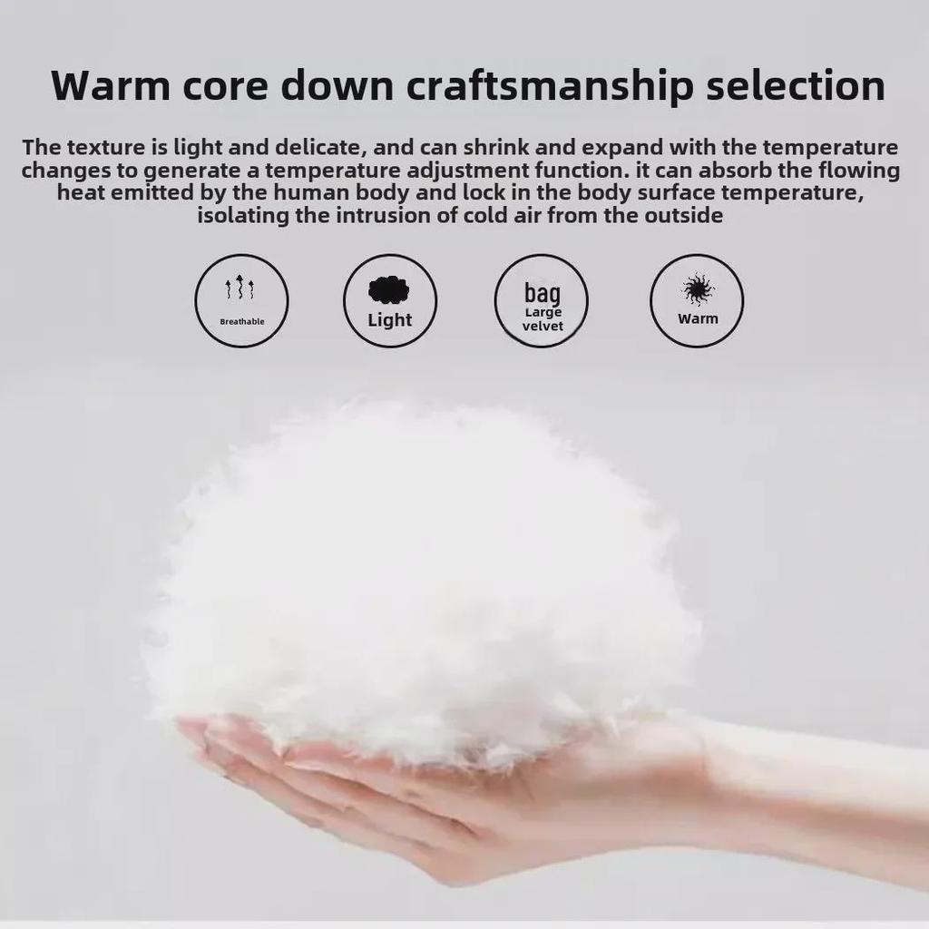 Men's and Women's Graphene Heated Light Duck Down Vest with Stand Collar