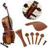 Wooden Color Violin Tailpiece Set Jujube Wood Violin Chin Rest  Violin Replacement