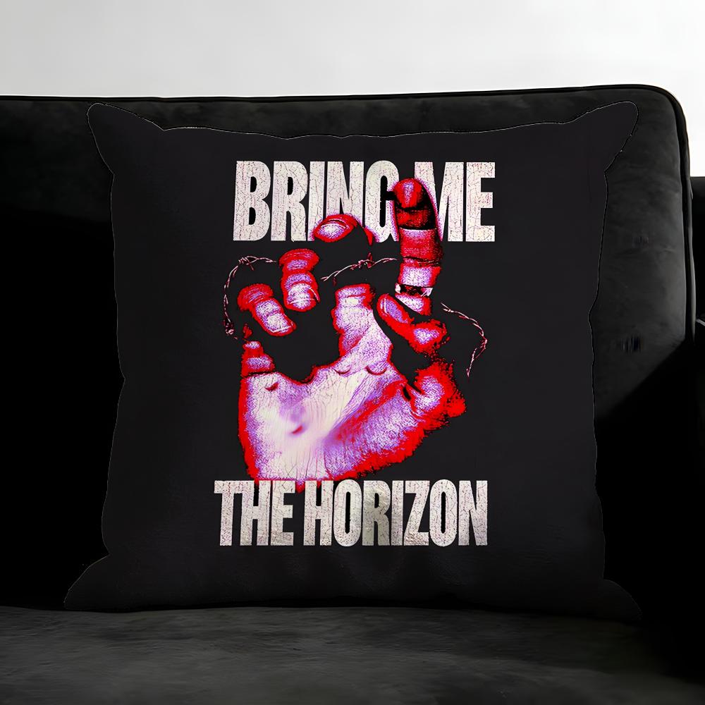 BBring Me The HHorizon Band Cushion Cover Pillowcase Ultra Soft Skin Friendly Fabric Cloud Like Comfort Concealed Zipper