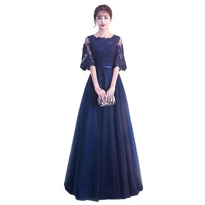 PHOLEEY Long Formal Elegant Lace and Perfect for and Special Occasions Women's Maxi-Ease Dress, Dress, Ruffles, Weddings, Recitals, Concerts,