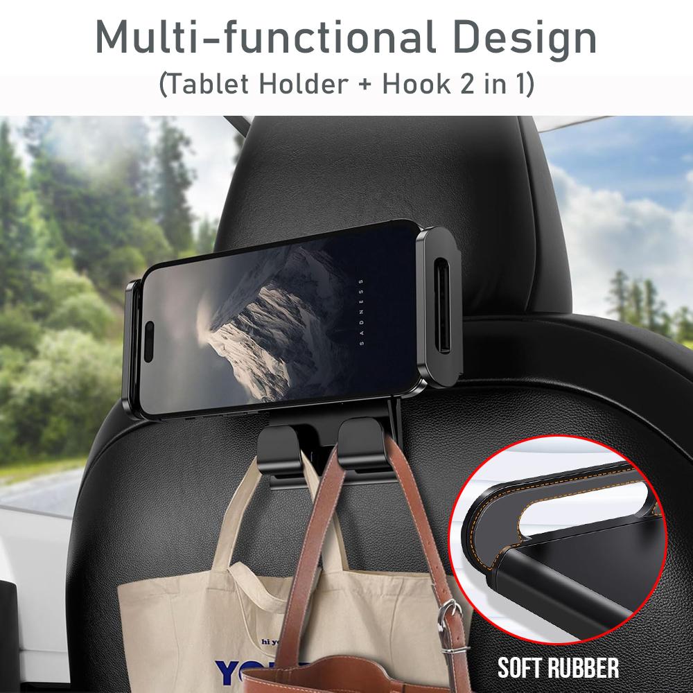 4.7-10.5 inch Tablet & Phone Holder Stand Back Seat Headrest Mounting Holder Accessories for Tesla Model 3 Y Juniper 2025 2025