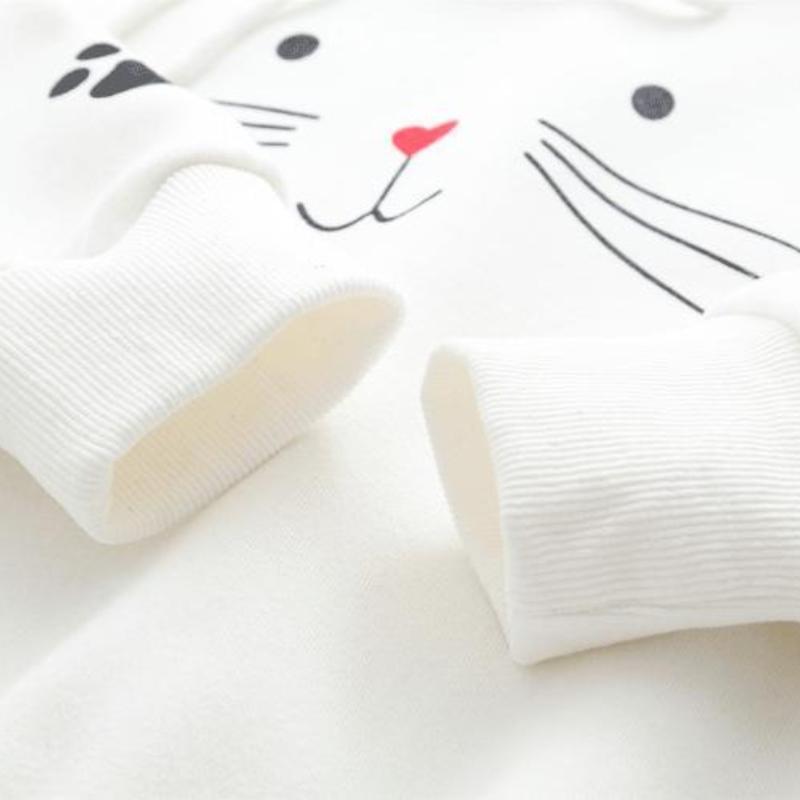 Women Warm Soft Hoodies Embroidered Cat Face Hooded Sweater Women's Fall and Winter Students Literary Cat Long-sleeved Padded Cute Sweater