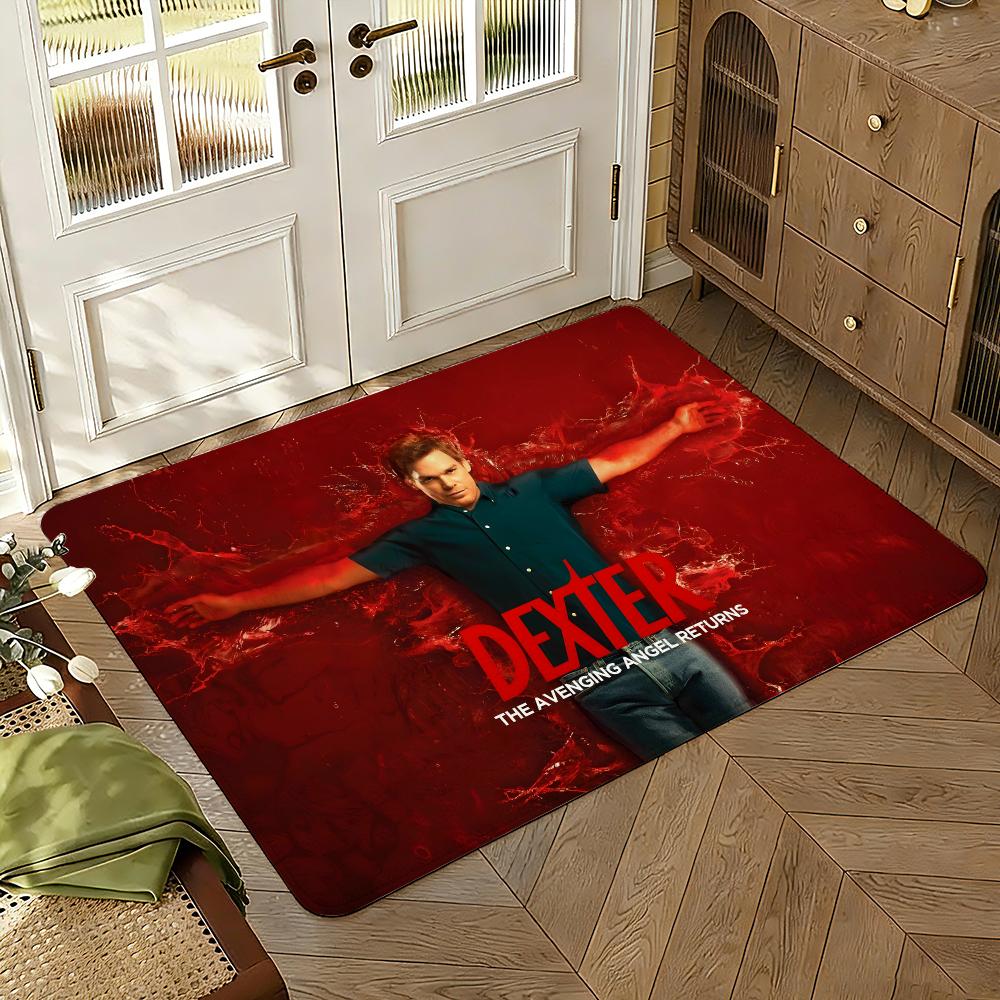 TV Series Horror D-Dexter Floor Mat Soft Thickened Absorbent Non-Slip Bedroom Living Room Door Mat Home Decor Flannel Rugs