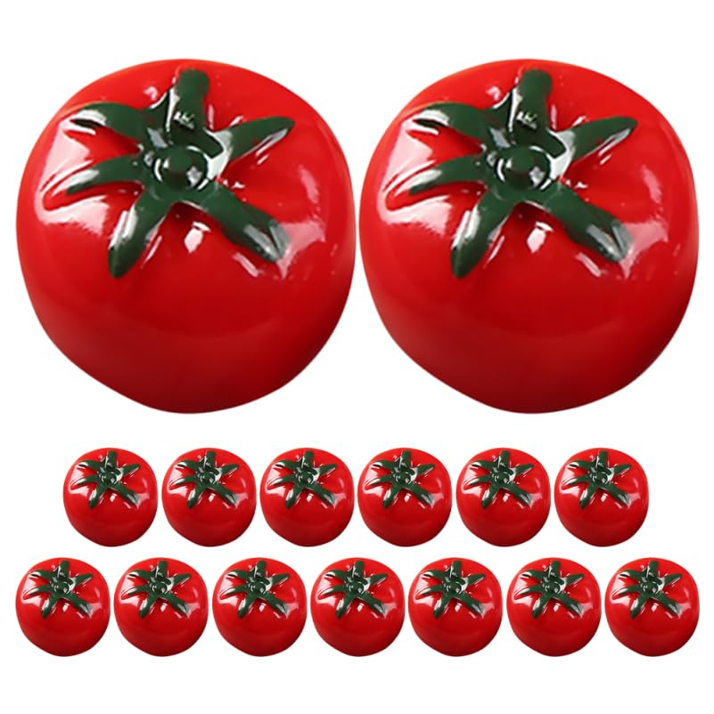 

STOBAZA Mini Artificial Tomato Replica, Fake Vegetable, Miniature Tomato Figurine, Resin Miniature Fruit Model, Tabletop Decoration, Food Sample