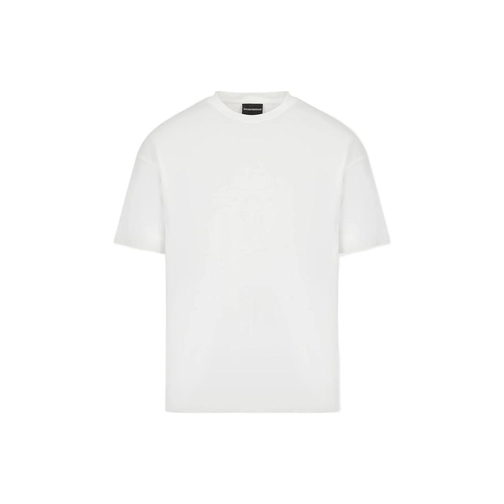 Emporio Armani Ss23 Solid Color Round Neck Casual Short Sleeve T-Shirt Men Tops White 3R1TV71-JWZZ1-0101