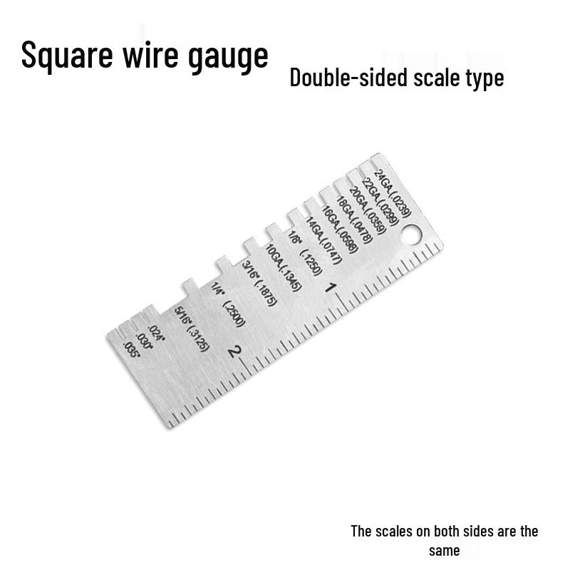 Stainless Steel Wire Gauge Sample Plate for Weld Inspection and Metal Thickness Measurement