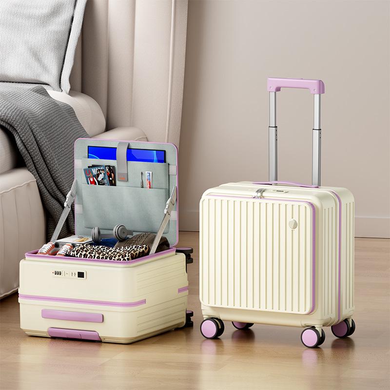 2025 New Style Spinner Suitcase: Lightweight 18" Carry-on with Combination Lock