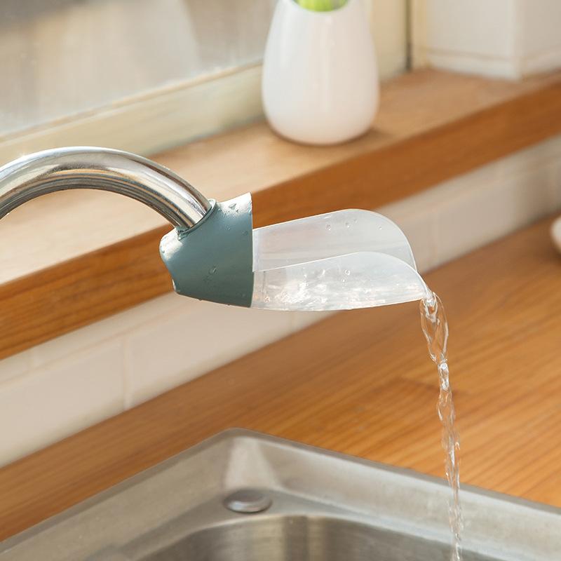 Bathroom Sink Nozzle Faucet Extender Rubber Elastic Water Tap Extension Kitchen Faucet Accessories for Children Kid Hand Washing