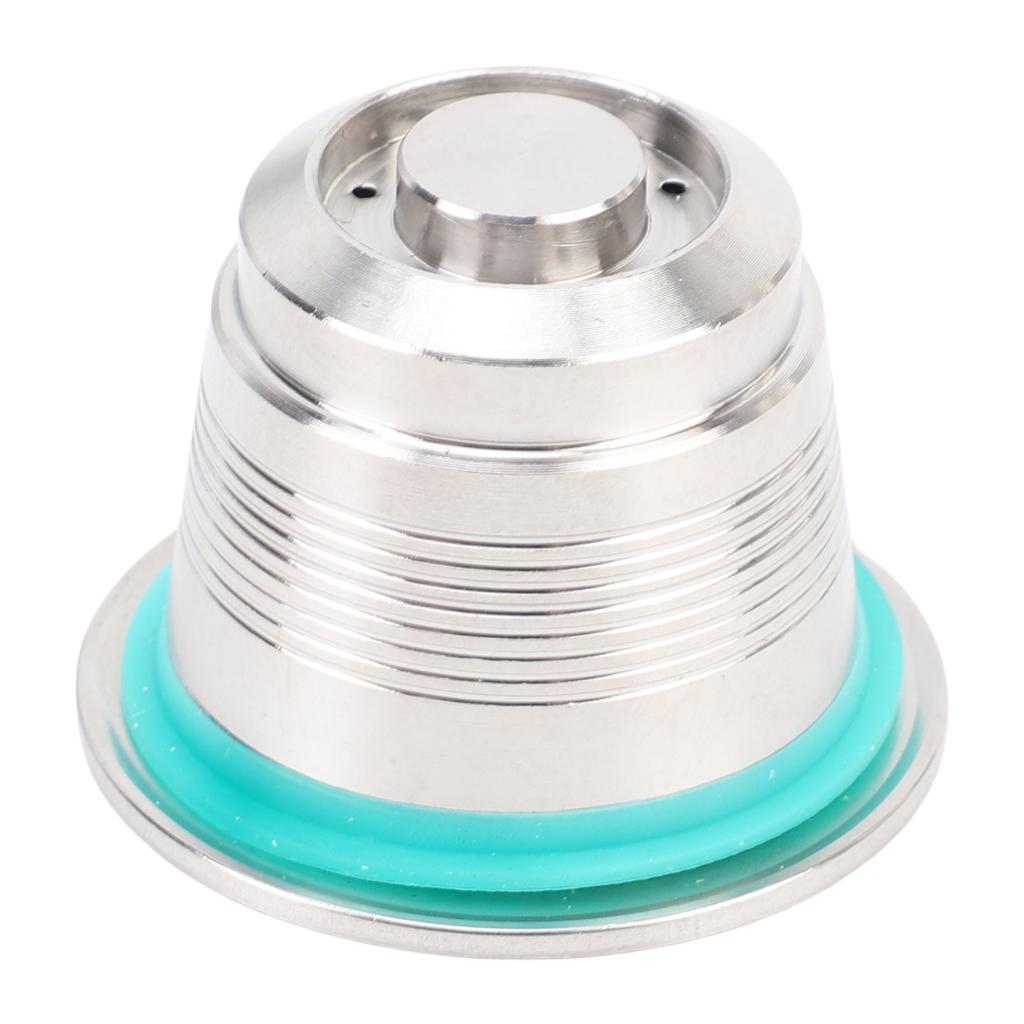 Porous Refillable Stainless Steel Coffee Capsule Double Sided Coffee Tamper with Brush Spoon Filter Seal Ring for