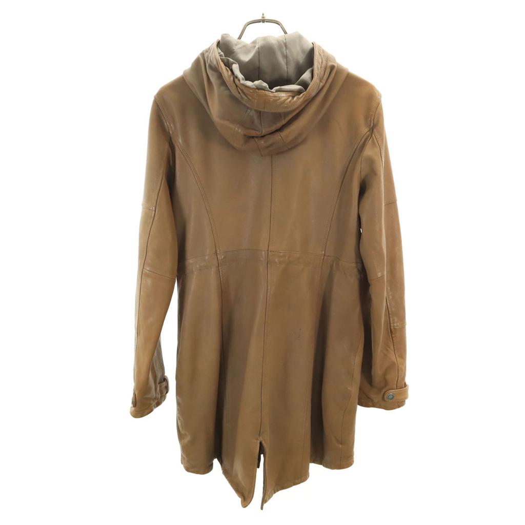 AVIREX Belle Sheepskin Leather Coat M Beige Women Used