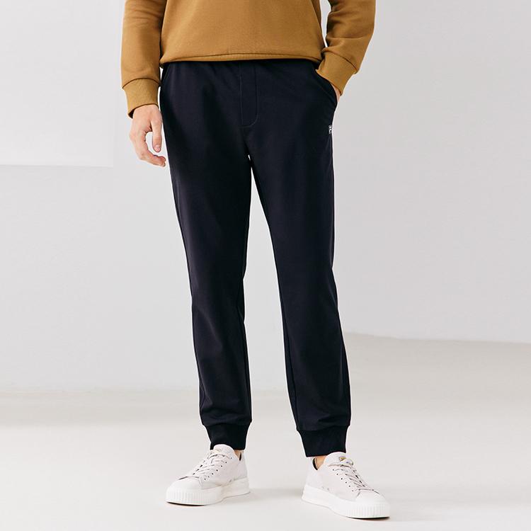 New FILA Knitted Sweatpants Men's Jet Black F11M132656F-BK