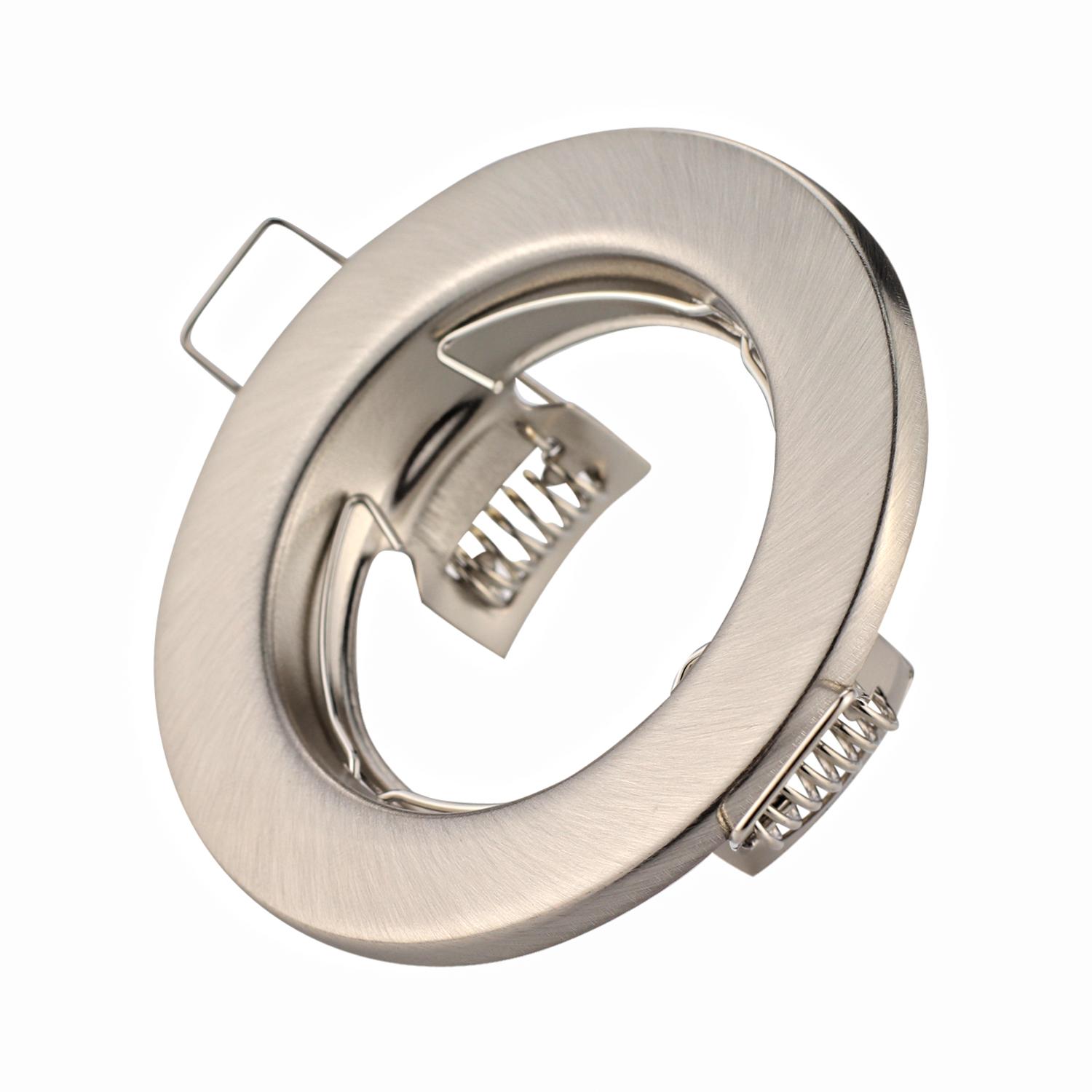 

10 шт. круглый светодиодный встраиваемый потолочный светильник с вырезом 55 мм, монтажная рамка GU10, держатель галогенной лампы, основание, приспособление для точечного освещения