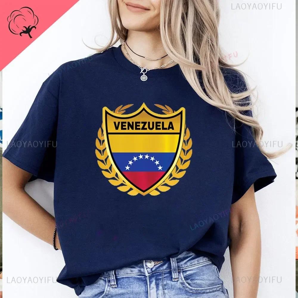 Venezuela Women T-Shirt Proud Venezuelan Venezuela Flag Unisex Streetwear High Quality Crew Neck Tshirt Short Sleeve Tops