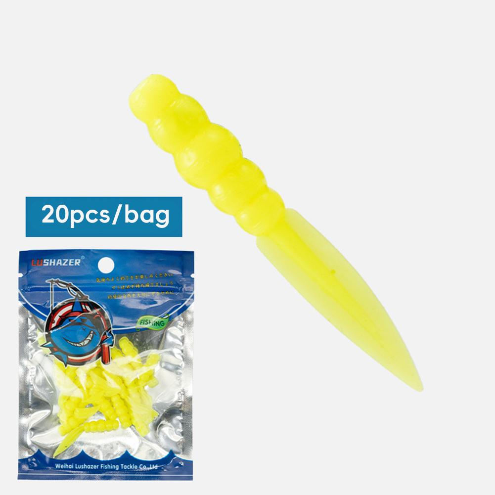 20Pcs New Mini Soft Fishing Lure 0.3g/35mm Silicone Willow Bait Swimbait Wobblers Worm Bass Carp Rockfishing Fishing Tackle