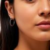 Black Awn Exquisite Creolen mit schwarzen/weißen Steinen für Damen, Creolen-Schmuck