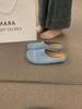 French Niche Hand-woven Hollow Breathable Bag Head Half Slippers Women's Summer Wear Roman Style Thick-soled Muller Shoes