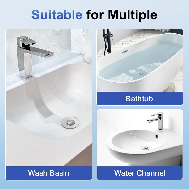 JOMST Banyo Evrensel 2'si 1 Arada Banyo Lavabo Tıpa, Pop-up Tıkanma Önleyici Çıkarılabilir Paslanmaz Çelik Filtre Sepeti Süzgeç Saç Tutucu, Koku Önleyici