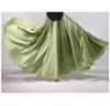Mori Girl Cotton Linen A-Line Skirt: Elastic Waist, Long Solid Color, National Style Swing