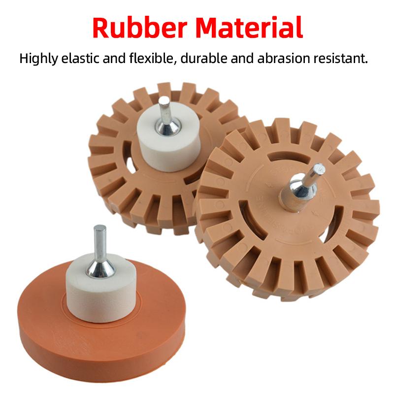 Car Eraser Wheel 3.5/4 Inch Decal Remover Eraser Wheel Adhesive Sticker Pinstripe Remover Paint Repair Quick Cleaning Tool