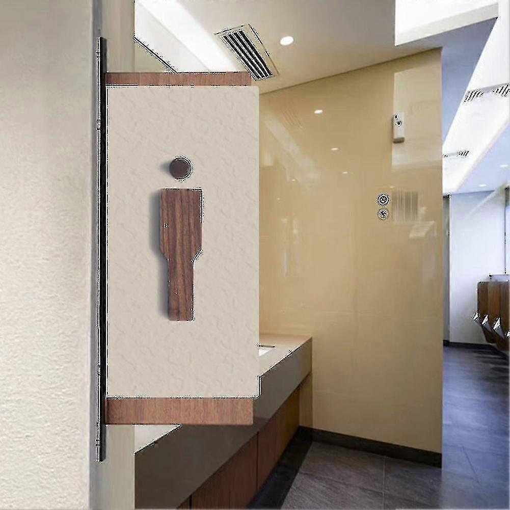 2pcs Toilet Door Men's And Women's Signs Solid Wood Toilet Signs - RIpj