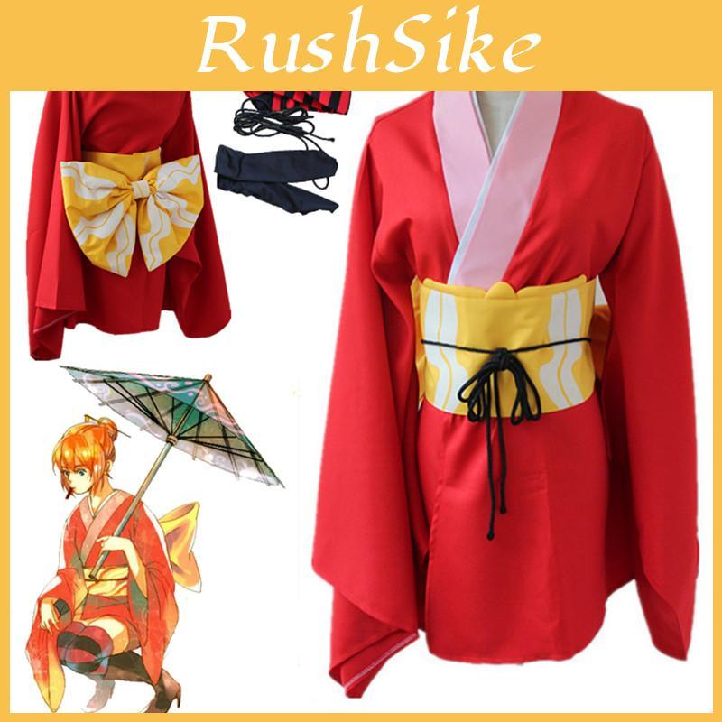 Exquisite Gintama Kagura Kimono Suit Cosplay Costume Outfit For Anime Lovers