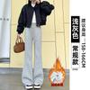 White and gray sweatpants children's spring and autumn new high-waisted and thin casual sweatpants small micro-flared pants