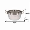 Endo Shoji TKG Power Denji Series Two-Handled Cooking Pot, Material: Molybdenum Stainless Steel, Rust-Resistant, Durable, and Hygienic, Outer Diameter