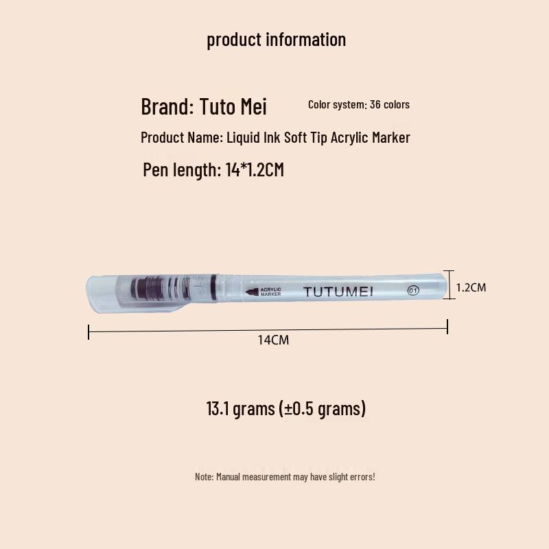 Large Capacity Liquid Ink Acrylic Marker - 36 Opaque Colors for Art and DIY