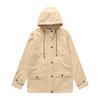 Women's Spring and Autumn Hooded Windbreaker Composite Plush Waterproof Jacket Long Sleeve Plush Jacket