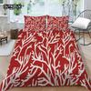 Gradient Color Duvet Cover Woodland Botanical Bedding Set Nature Rustic Tree Branch Leaf Comforter Cover Queen For Kids Adults