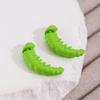 Fashionable Green Caterpillars Earrings Sturdy Resin Materials Fashion Jewelry Accessory for Comfort and Styles