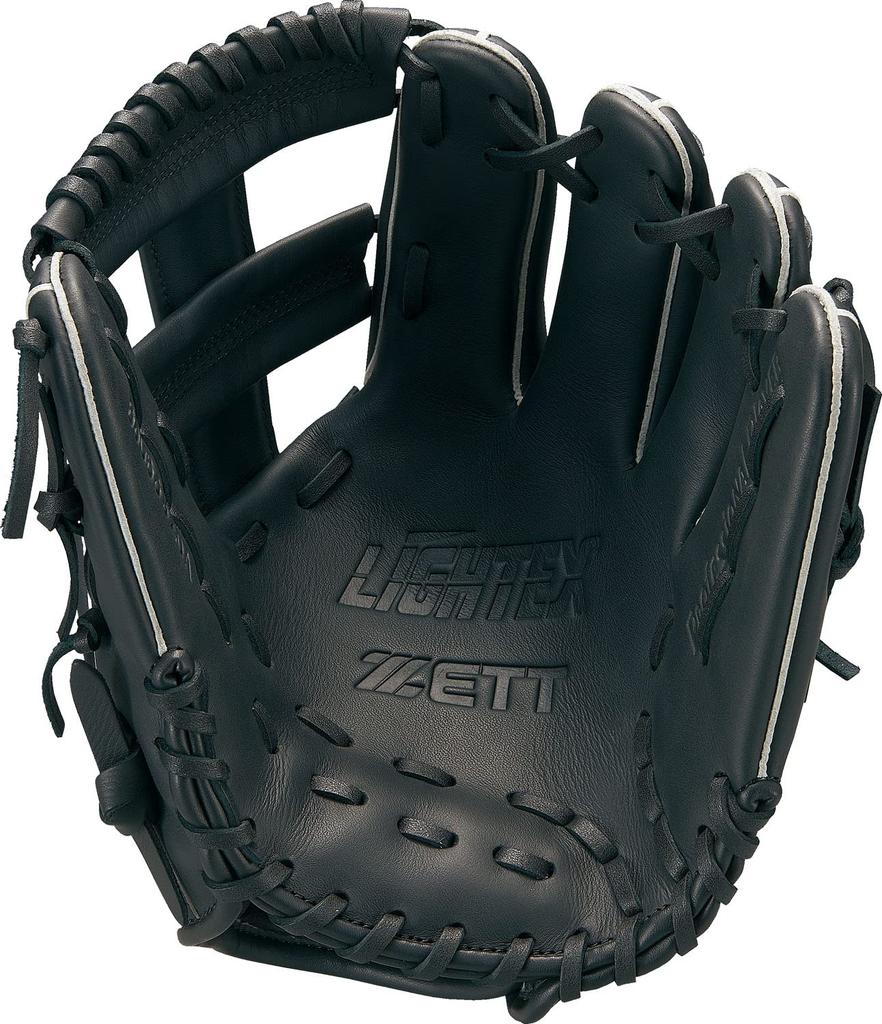 ZETT Litex Glove for Softball and Black Size 5 All-Around Baseball, Left-Handed Throw, (1900), (BSGB3910A)