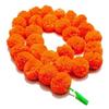Artificial Marigold Graland Flowers for Decoration Long Toran Indian genda phool for Wedding Festival (4.6 Feet/Orange/Set of 5 Mala)