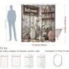 Floral Shower Curtain with Rustic Wooden Panels - Butterfly & Farmhouse Vintage Design, Includes Hooks, for All Bathrooms & Rods